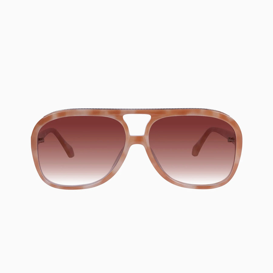 VALLEY EYEWEAR - Bang Bang Pastel Tort w. Gold Metal Trim/Dark Orange Gradient Lens