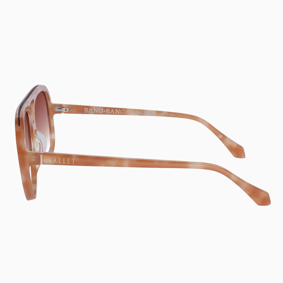 VALLEY EYEWEAR - Bang Bang Pastel Tort w. Gold Metal Trim/Dark Orange Gradient Lens