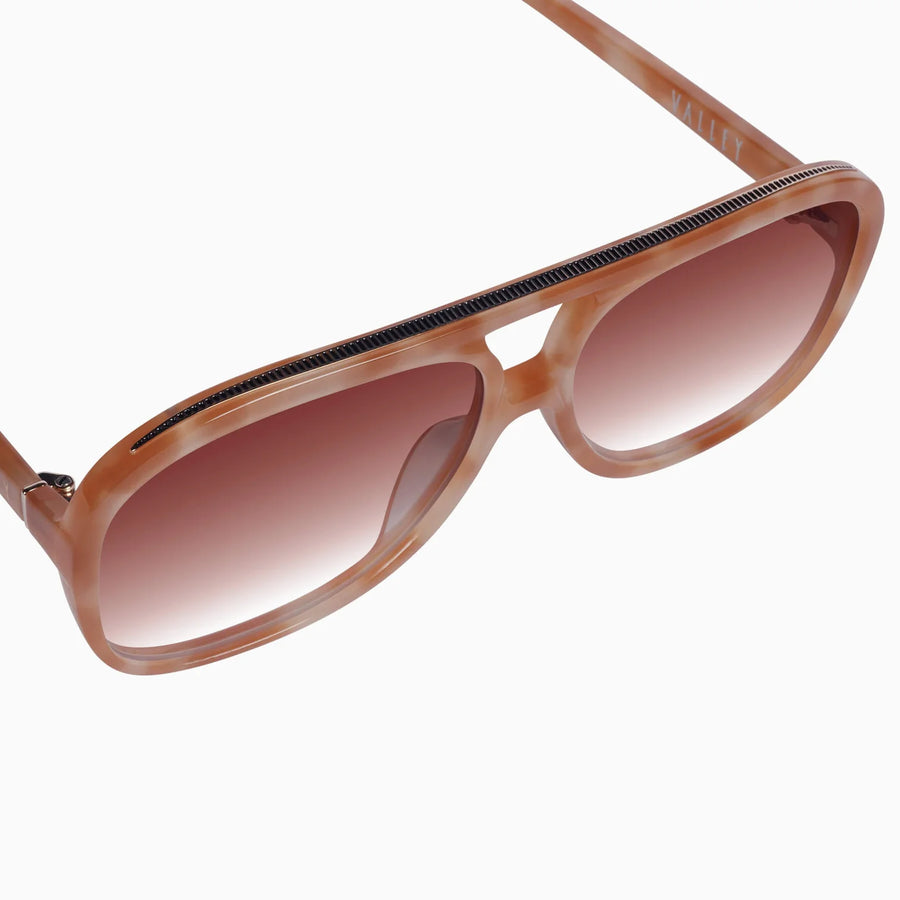 VALLEY EYEWEAR - Bang Bang Pastel Tort w. Gold Metal Trim/Dark Orange Gradient Lens