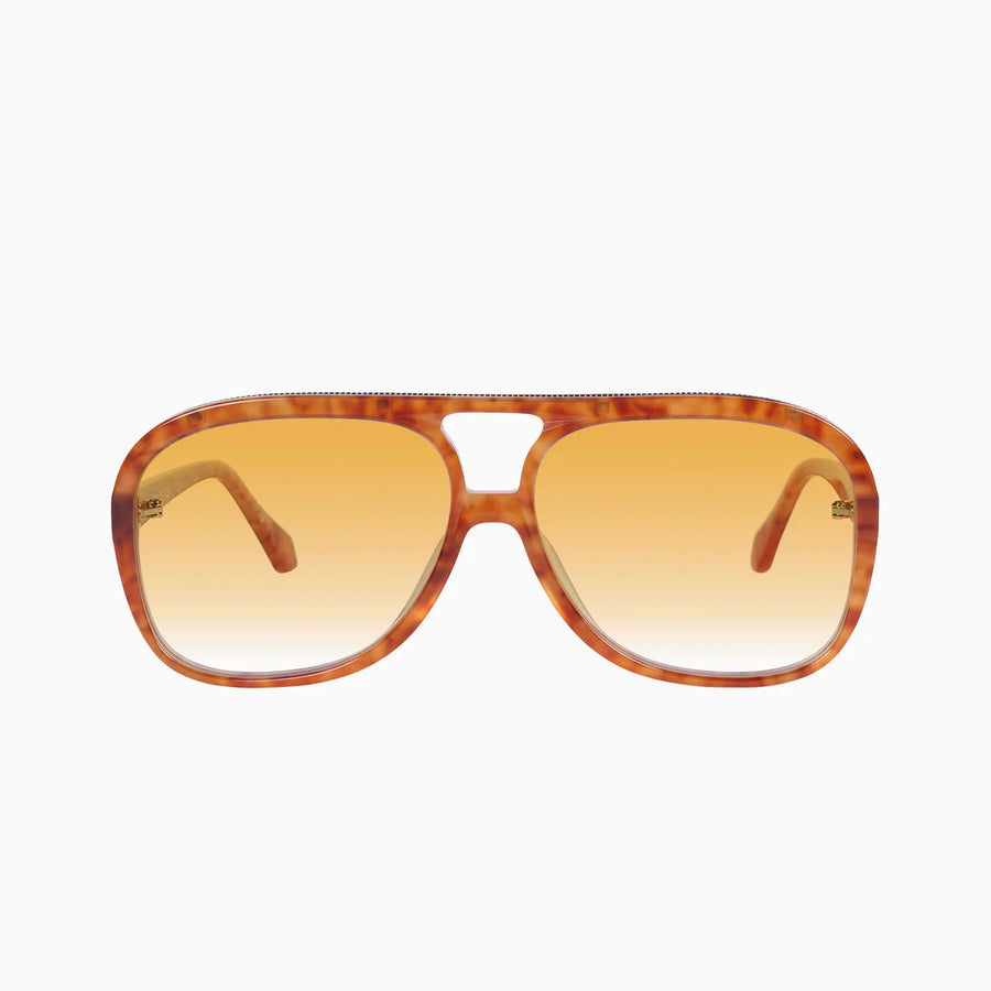 VALLEY EYEWEAR - Bang Bang Tiger Tort w. Gold Metal/Orange Gradient Lens