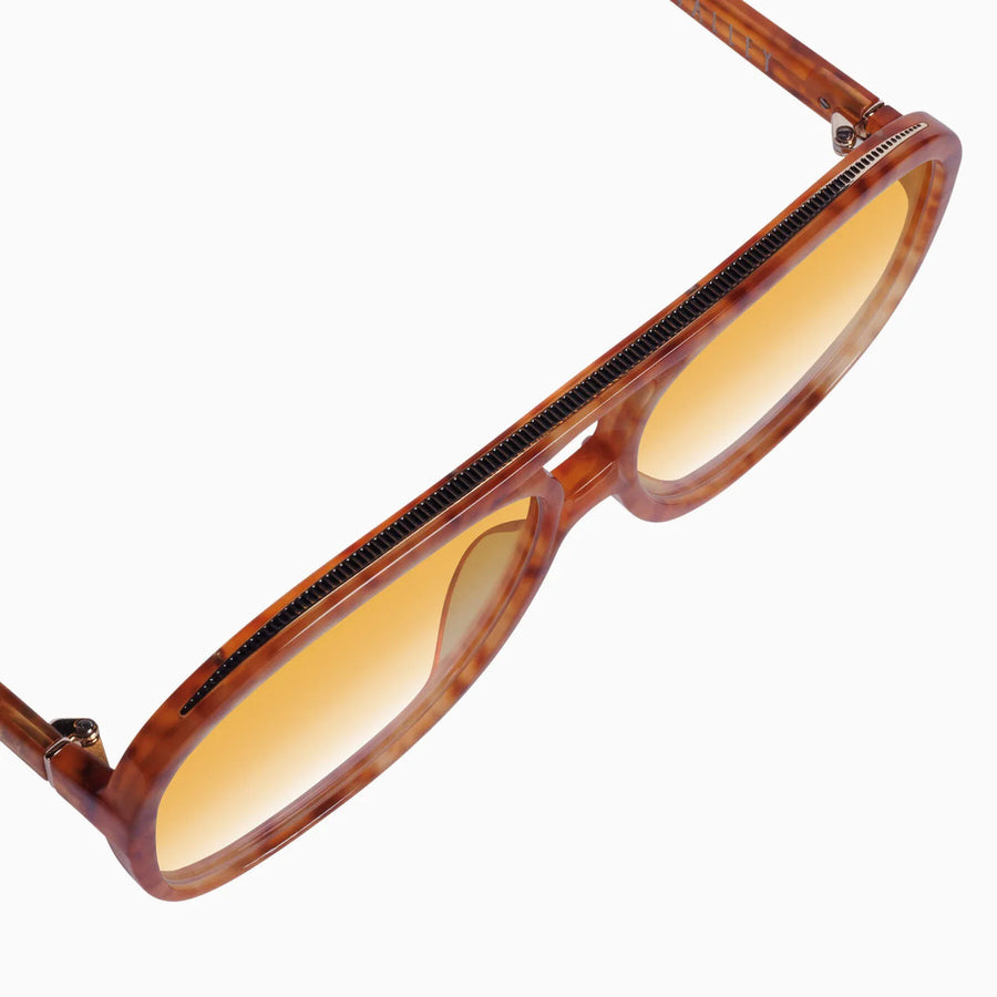 VALLEY EYEWEAR - Bang Bang Tiger Tort w. Gold Metal/Orange Gradient Lens