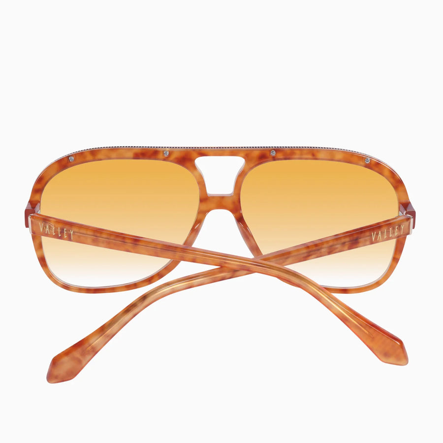VALLEY EYEWEAR - Bang Bang Tiger Tort w. Gold Metal/Orange Gradient Lens
