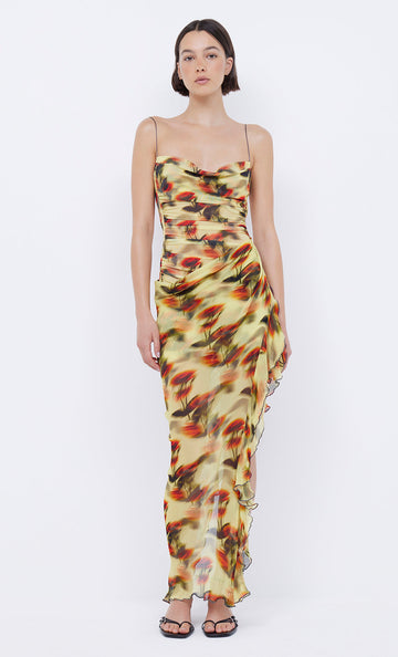 Bec + Bridge - Fiore Asym Maxi Dress in Citrus Rose