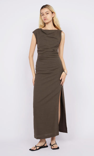 Bec + Bridge - Steffi Gather Dress in Twig