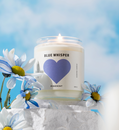 PINKMINT - Love Candle in Blue Whisper