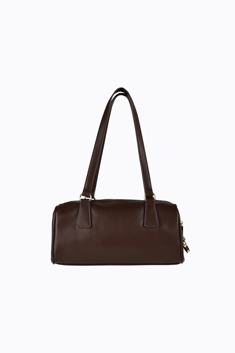 Peta + Jain - Levi Bowler Bag with Lock in Choc PU/Gold