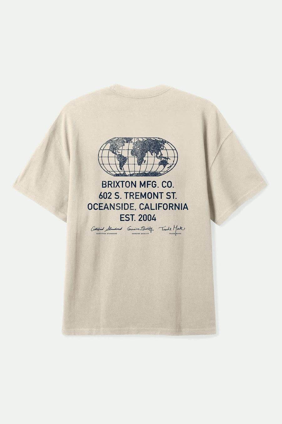 Brixton - Union HW Relaxed Tee in Cream Classic Wash