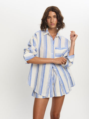 Kivari - Isabelle Shirt in Blue Stripe