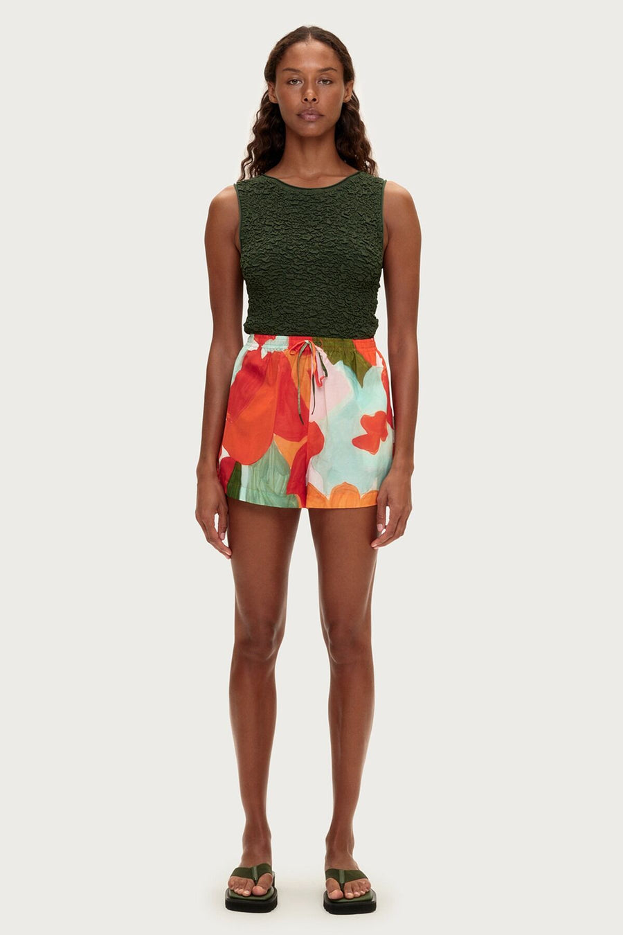 ZULU & ZEPHYR - Cotton Silk Short In Red Floral