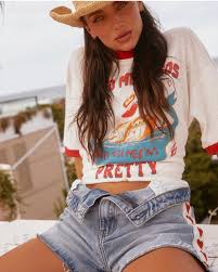 SABBI - Denim Raving Hearts Shorts