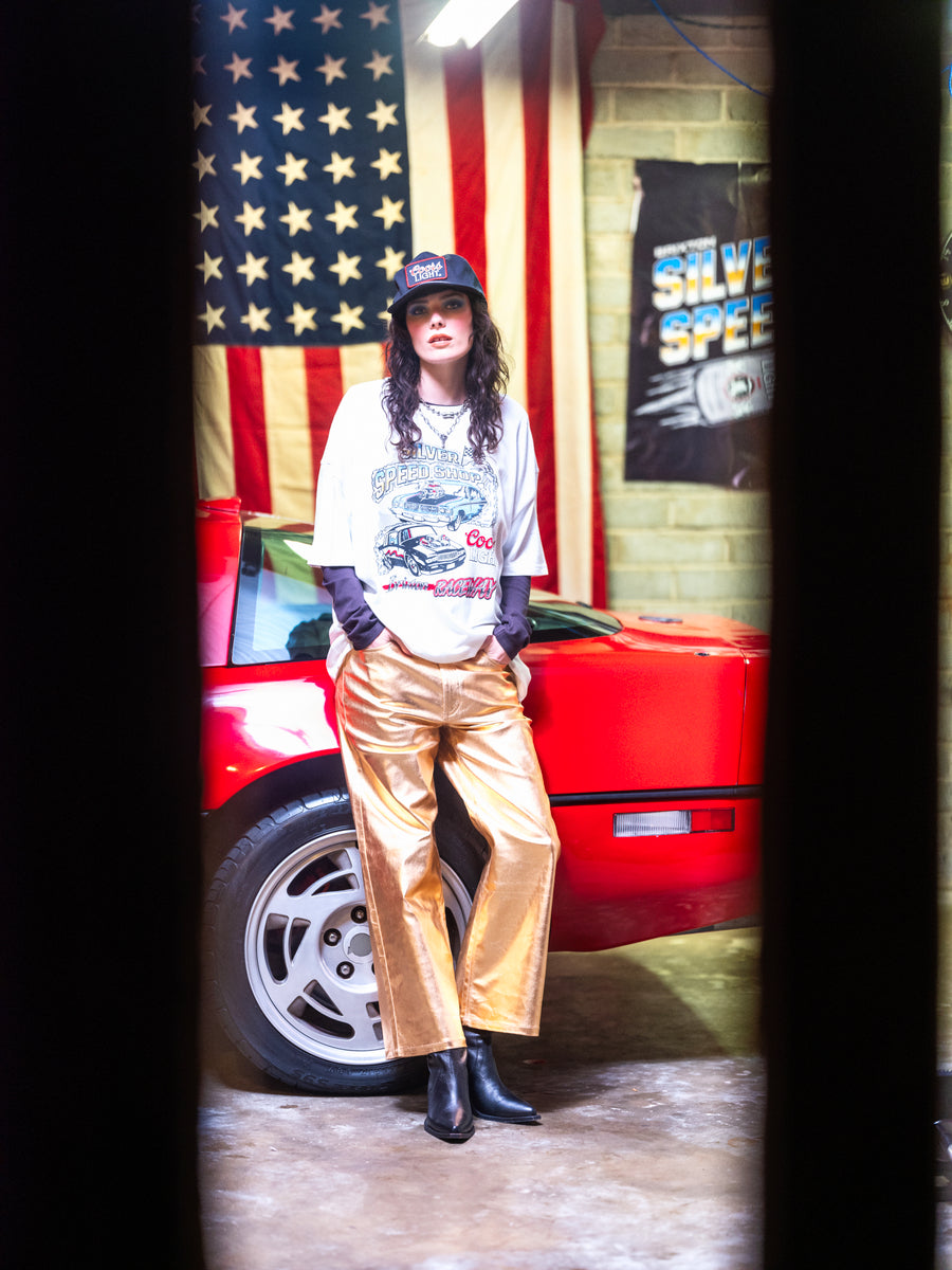 Brixton - Coors Light Raceway Boyfriend Tee in White