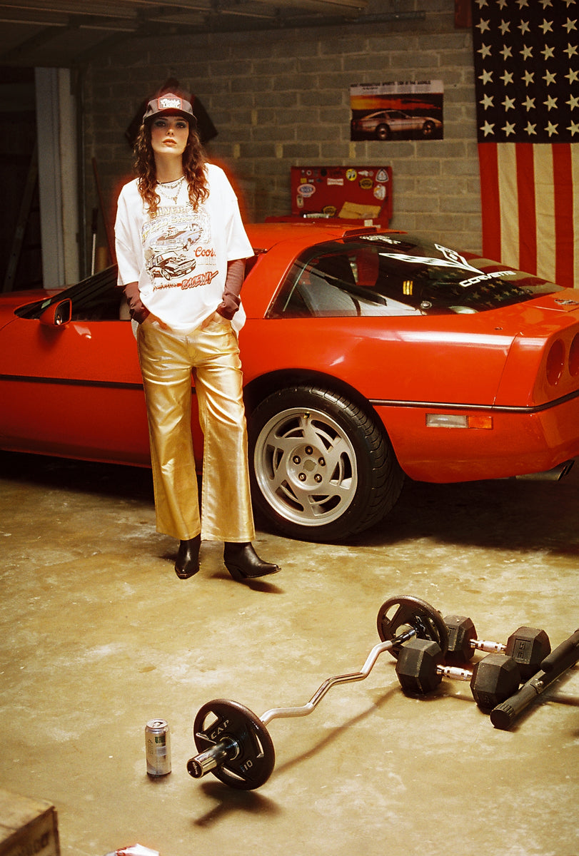 Brixton - Coors Light Raceway Boyfriend Tee in White