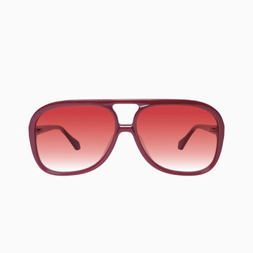 VALLEY EYEWEAR - Bang Bang Burgundy w. Gold Metal/Red Gradient Lens
