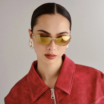 LE SPECS Sunglasses - The Slinky in Gold
