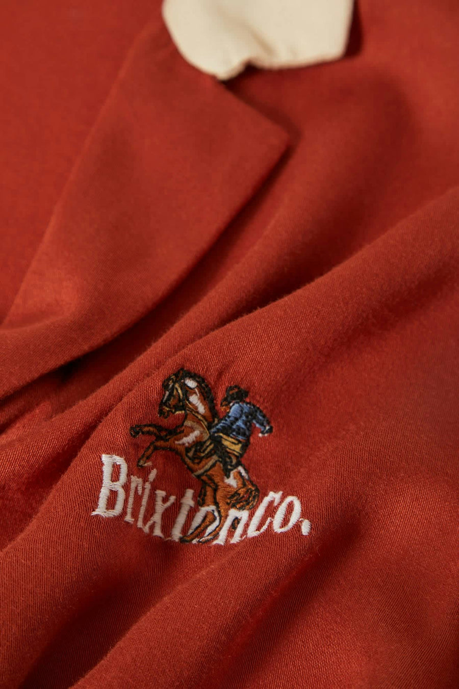 Brixton - Silky S/S Bowling Button Down Shirt in Burnt Brick