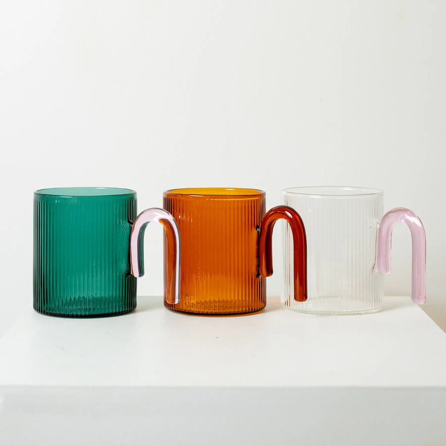 Ribbed Glass in Clear