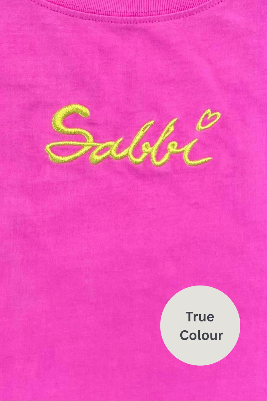 SABBI - The Stand Out Tee in Fluro Pink