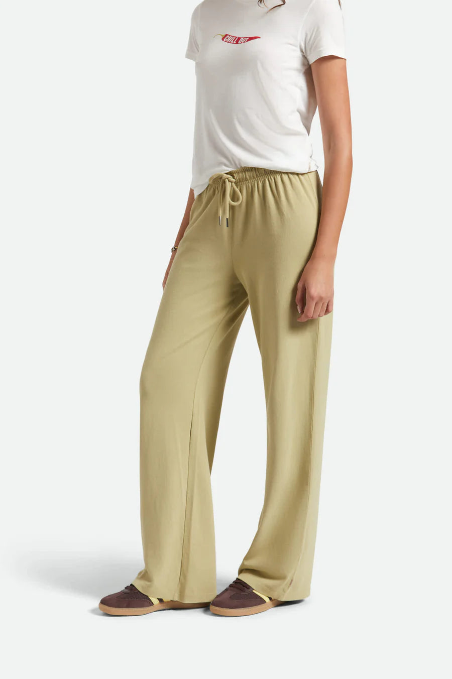 Brixton - Carefree Organic Garment Dye Lounge Pant in Elm