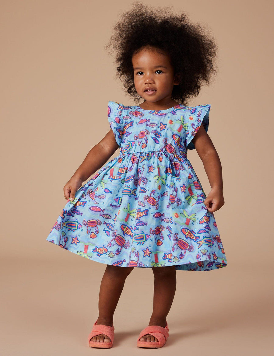 GOLDIE + ACE - Lyla Lightweight Dress Daydream Island in Crystal Clear