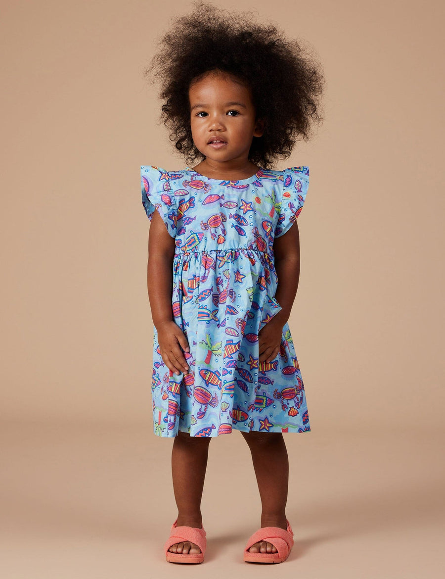 GOLDIE + ACE - Lyla Lightweight Dress Daydream Island in Crystal Clear