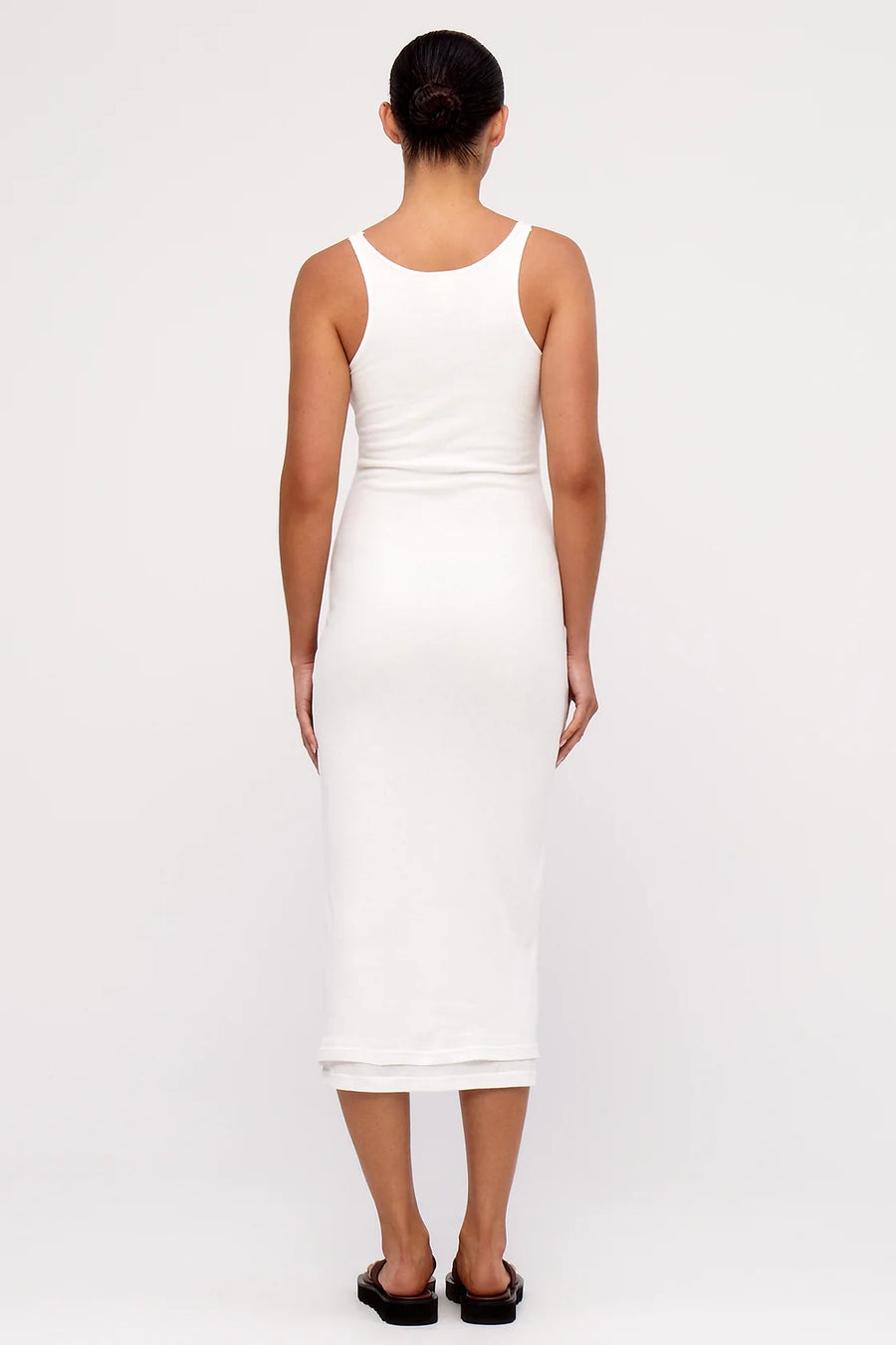 ZULU & ZEPHYR - Rib Hemp Jersey Midi Dress in White