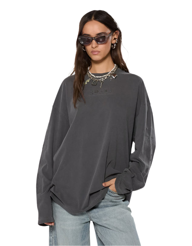 Ksubi - Sott Boyfriend LS Tee in Charcoal