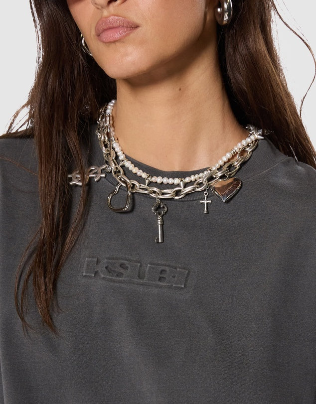 Ksubi - Sott Boyfriend LS Tee in Charcoal