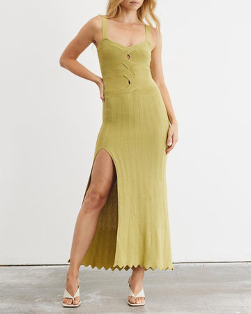 Sovere - Patience Knit Dress in Olive