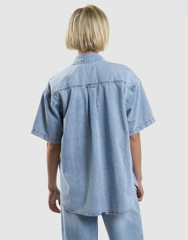 THRILLS - Eliza Denim Shirt in Endless Blue
