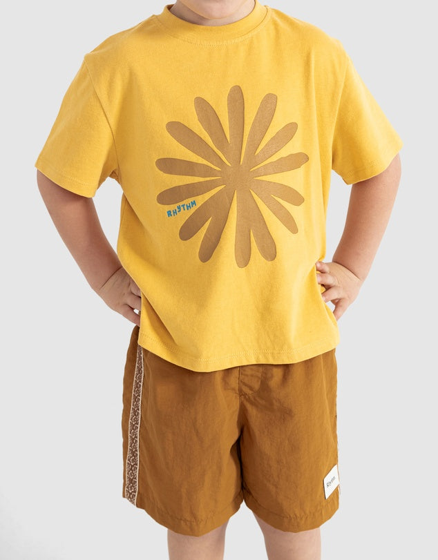 Rhythm - KIDS Heritage Jam Shorts in Golden Yellow