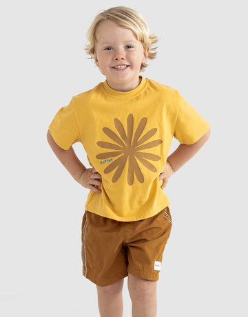 Rhythm - KIDS Sun Ra SS T-Shirt in Sun Yellow