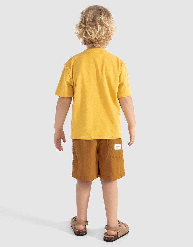 Rhythm - KIDS Sun Ra SS T-Shirt in Sun Yellow