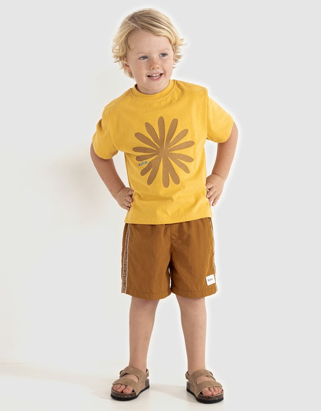 Rhythm - KIDS Sun Ra SS T-Shirt in Sun Yellow