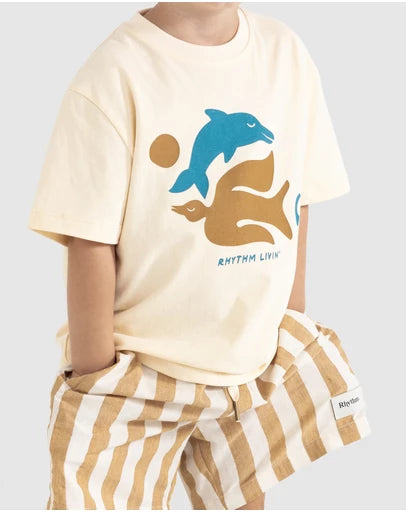 Rhythm - KIDS Vacation Jam Shorts in Golden Yellow
