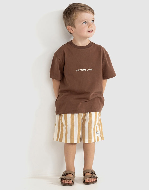 Rhythm - KIDS Oasis SS T-Shirt in Earth