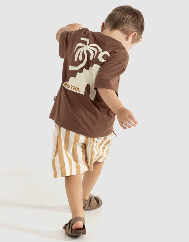 Rhythm - KIDS Oasis SS T-Shirt in Earth
