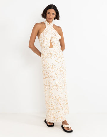 RHYTHM - Lulu Floral Maxi Dress in White