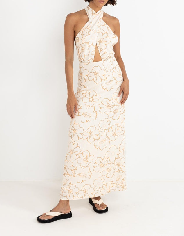 RHYTHM - Lulu Floral Maxi Dress in White