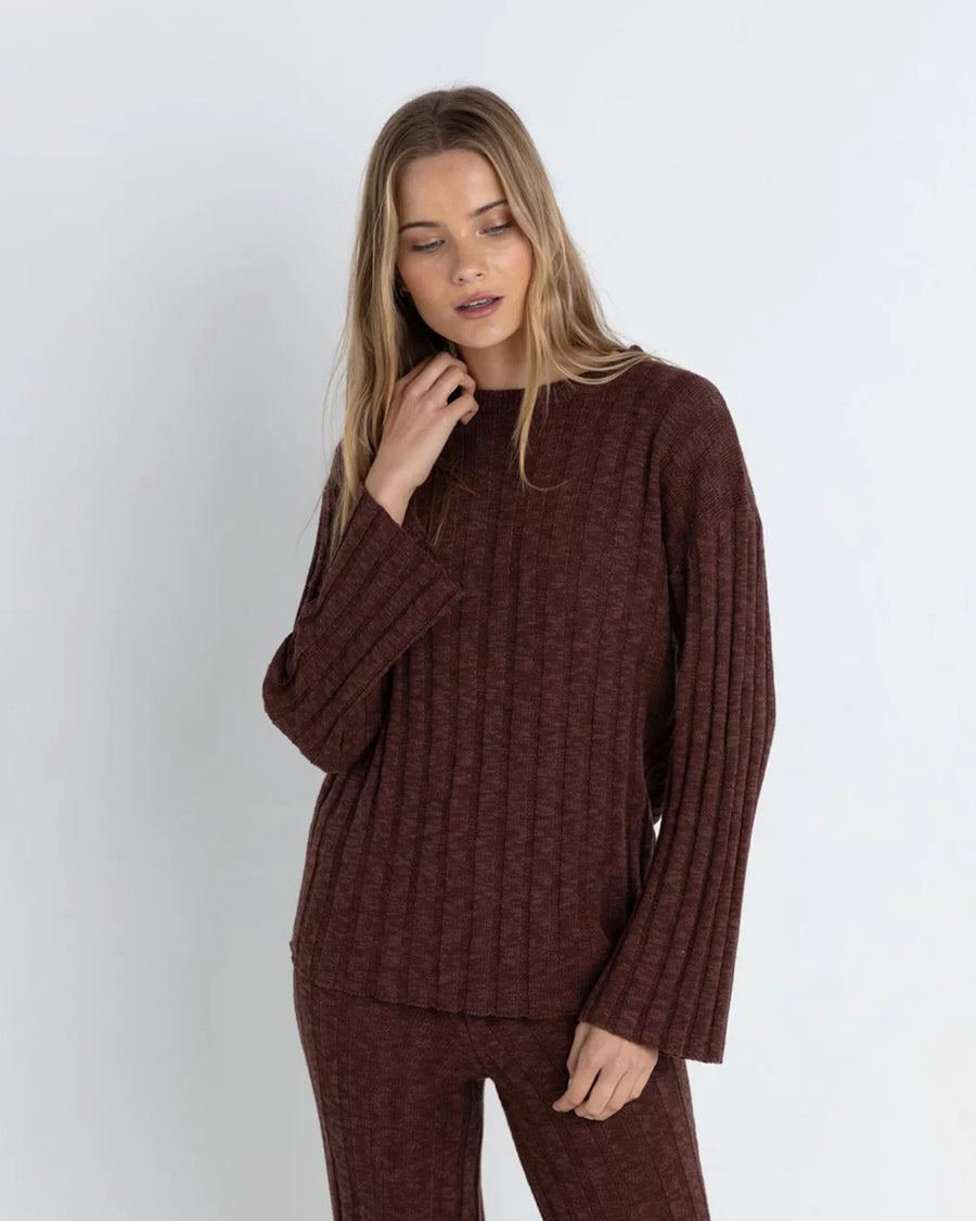 Rhythm - Koko Knit Jumper in Chocolate