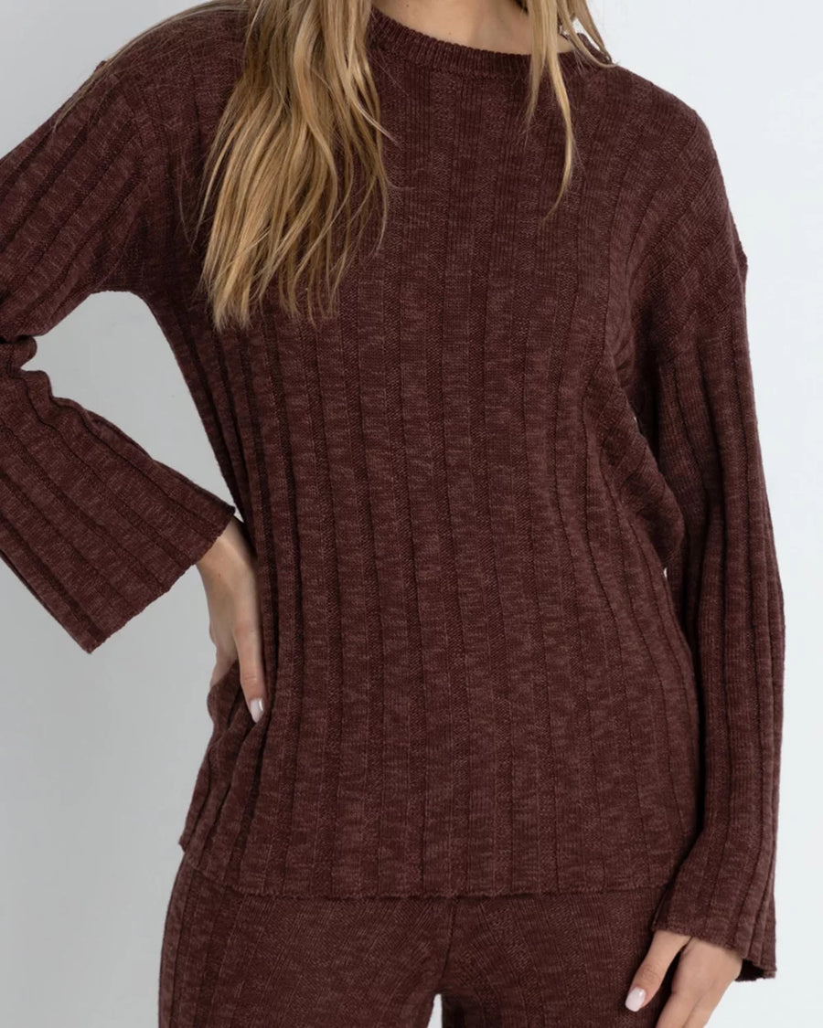 Rhythm - Koko Knit Jumper in Chocolate