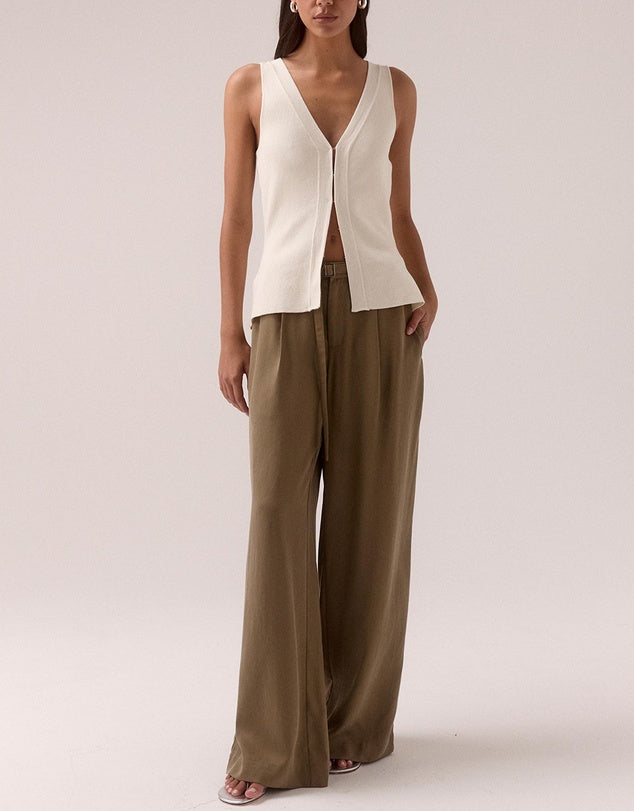 Sovere - Sentiment Knit Top in Chalk