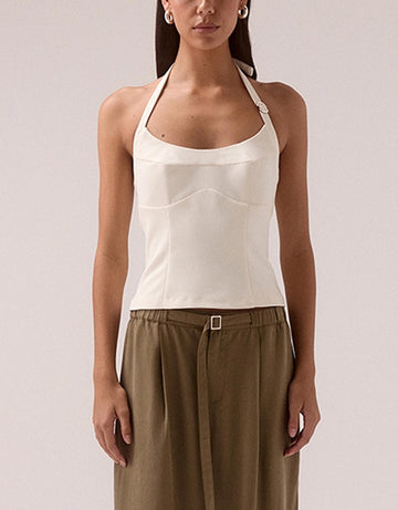 Sovere - Demi Top in Chalk