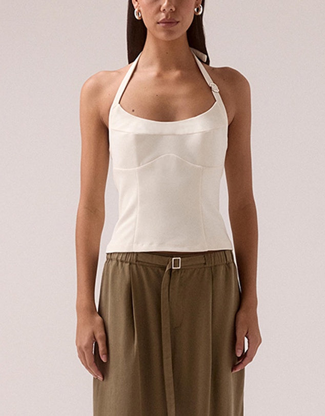 Sovere - Demi Top in Chalk