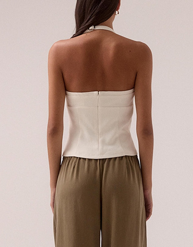 Sovere - Demi Top in Chalk
