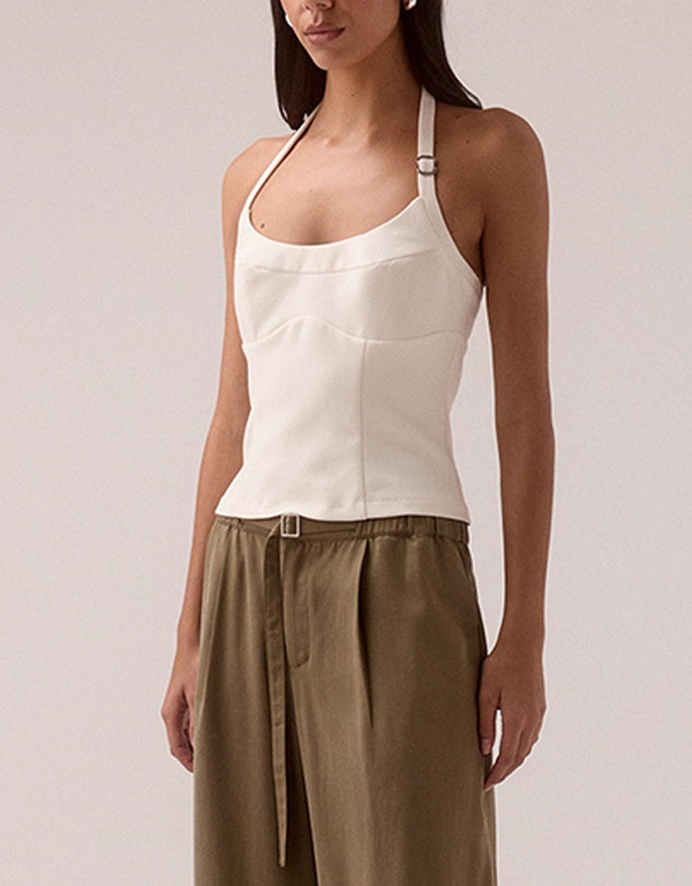 Sovere - Demi Top in Chalk