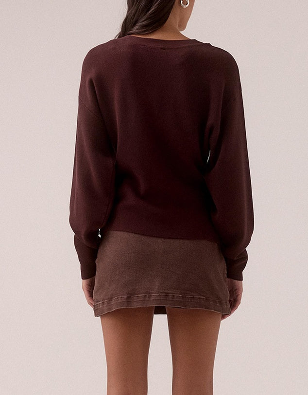 Sovere - Sentiment Knit Cardi in Plum