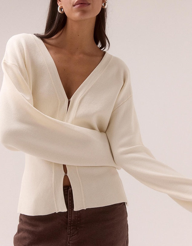 Sovere - Sentiment Knit Cardi in Chalk