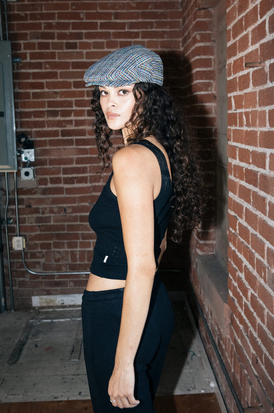 Brixton - Pointelle Slim Fit Tank in Black