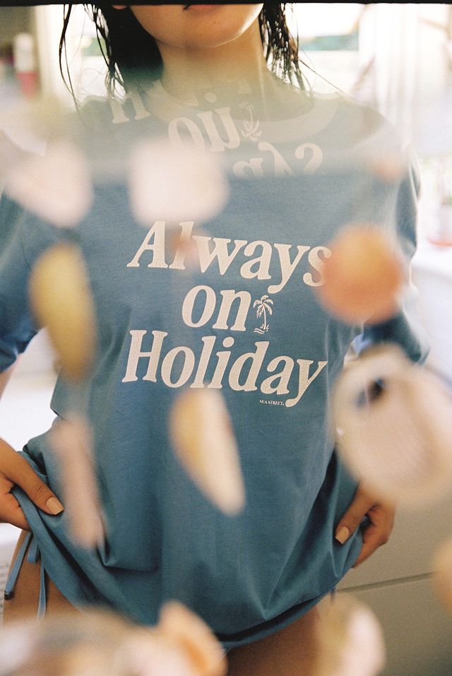 Sea Street - Always on Holiday T-Shirt in Dusk Blue