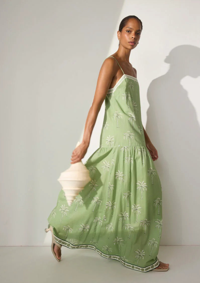 KIVARI - Kaelia Strappy Maxi Dress In Kaelia Shadow Bang KIVARI - Kaelia Strappy Maxi Dress In Kaelia Shadow Bang